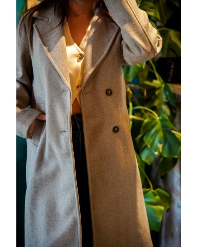 Manteau long beige