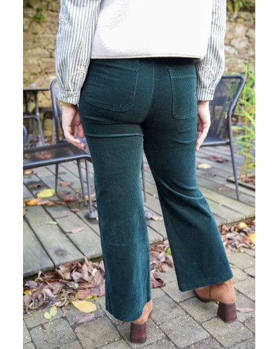 Pantalon en velours vert