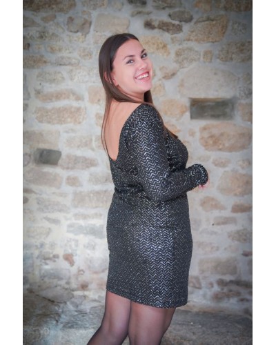 robe noire à sequins