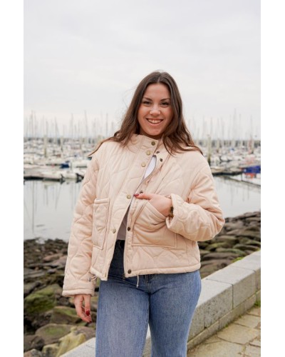 Veste matelassée beige