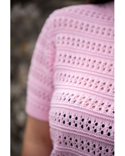 Haut rose crochet