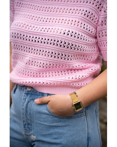Haut rose crochet