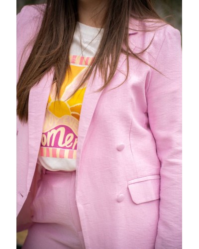 Ensemble tailleur pantalon rose (bas)