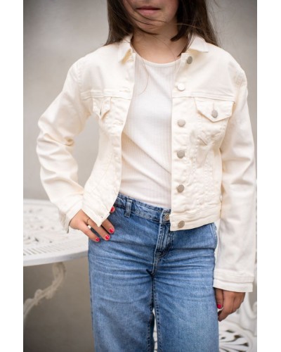 Veste en jean blanche