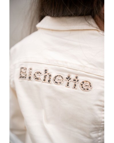 Veste en jean blanche