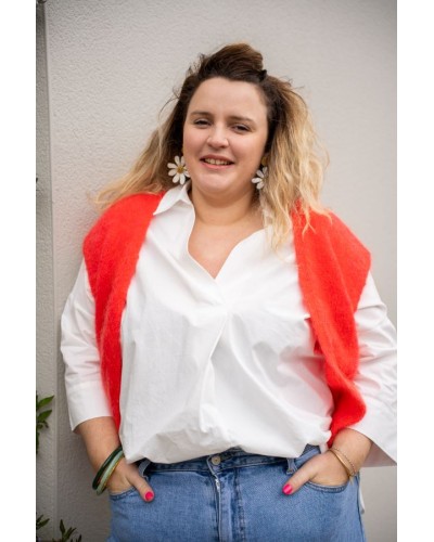 Gilet sans manche rouge acidulé