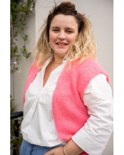 Gilet sans manches rose