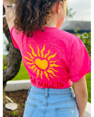 Tee-shirt rose imprimé