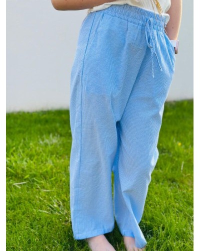 Pantalon bleu fluide