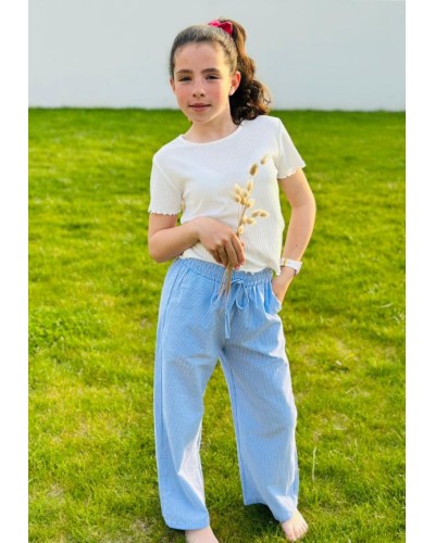 Pantalon bleu fluide