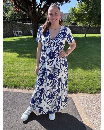 Robe longue à imprimés