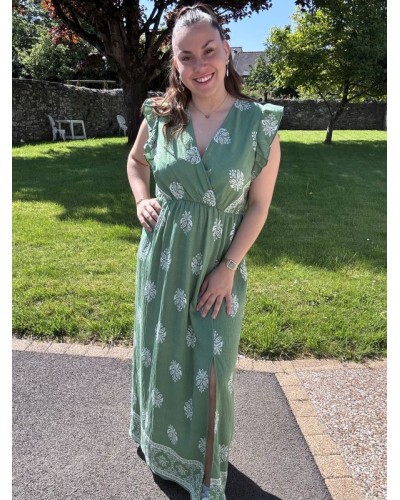 Robe longue verte