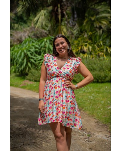 Robe à fleurs sans manches
