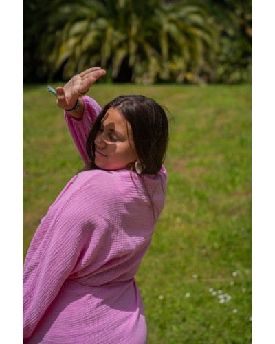 Robe rose ample