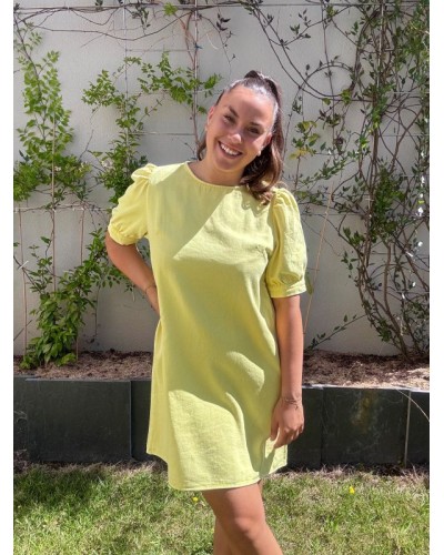 Robe en jean jaune