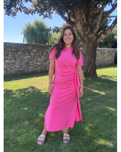 Robe rose longue