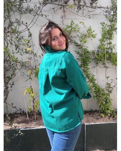 Veste vert sapin à col