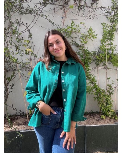 Veste vert sapin à col