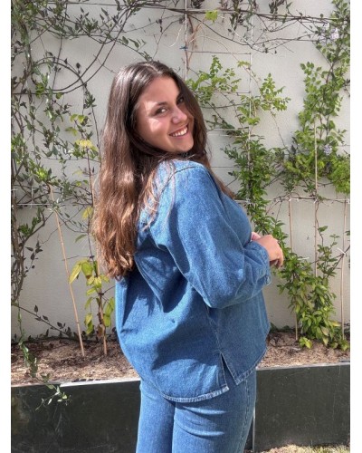 Veste en jean à col