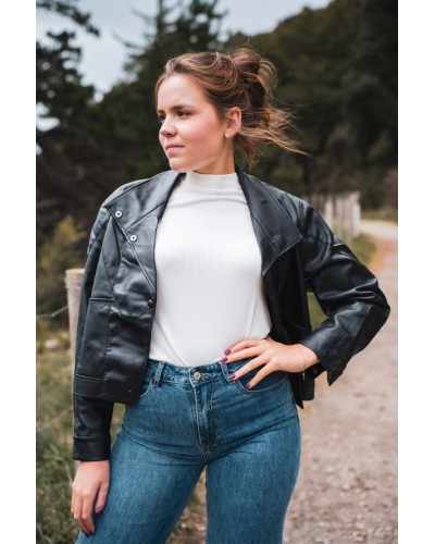 Veste en similicuir
