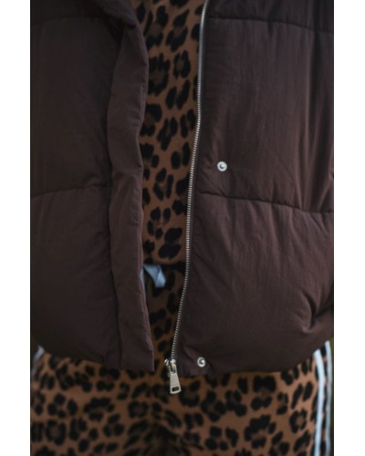 Manteau matelassé marron