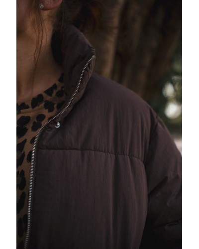 Manteau matelassé marron