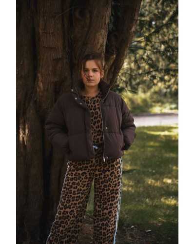 Manteau matelassé marron