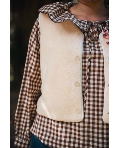 Veste sans manche en moumoute