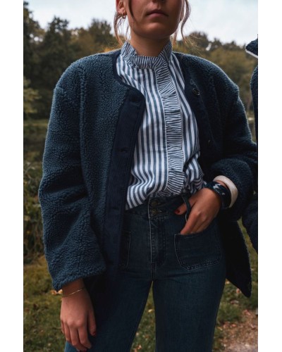 Veste Bleu en Polaire
