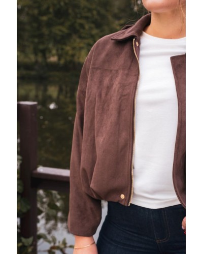 Veste en Daim Chocolat