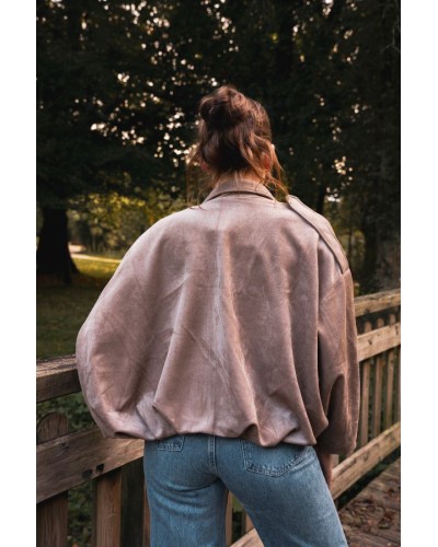 Veste en Daim Taupe