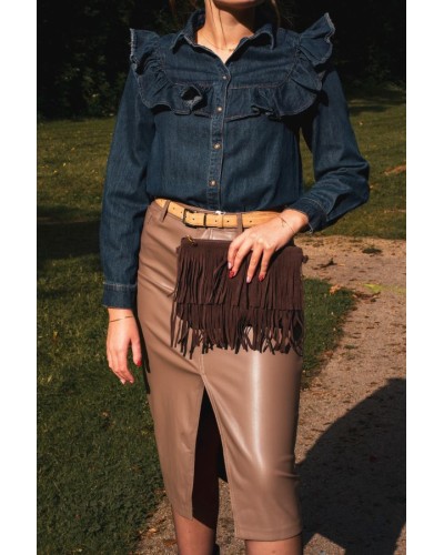 Chemise en Jean à Volants