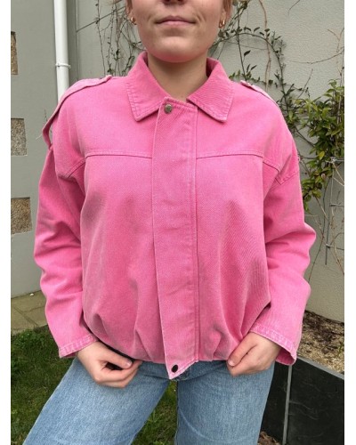 Veste en Denim Rose