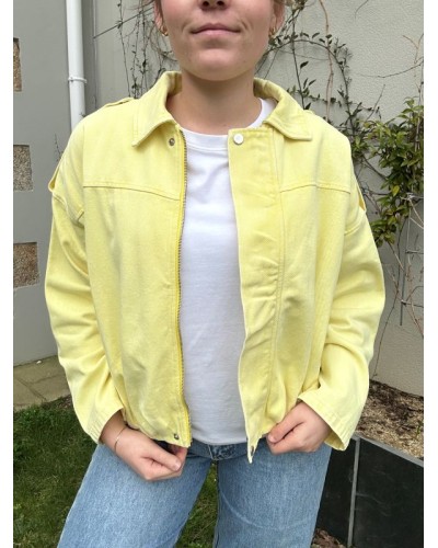 Veste en Denim Jaune