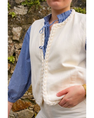 Veste sans manches ecru Verona