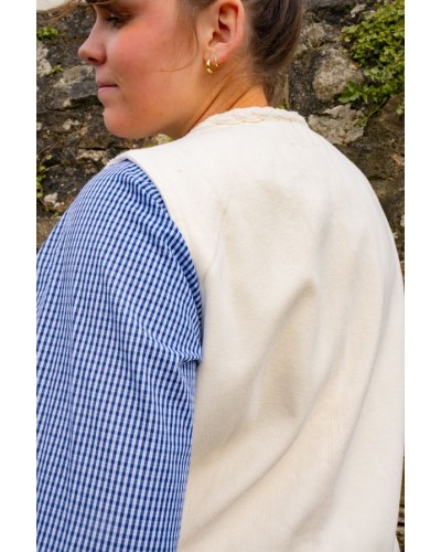 Veste sans manches ecru Verona