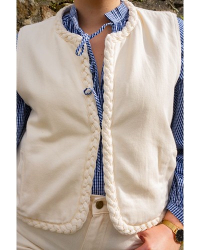 Veste sans manches ecru Verona