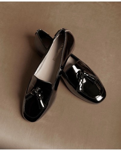 mocassins vernis noirs