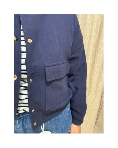 Veste courte bleu marine