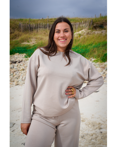 ensemble de jogging beige (haut)