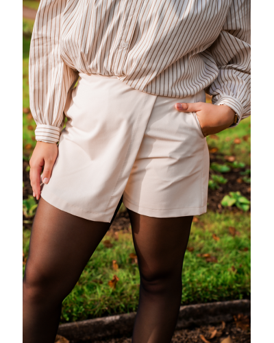 Jupe short beige